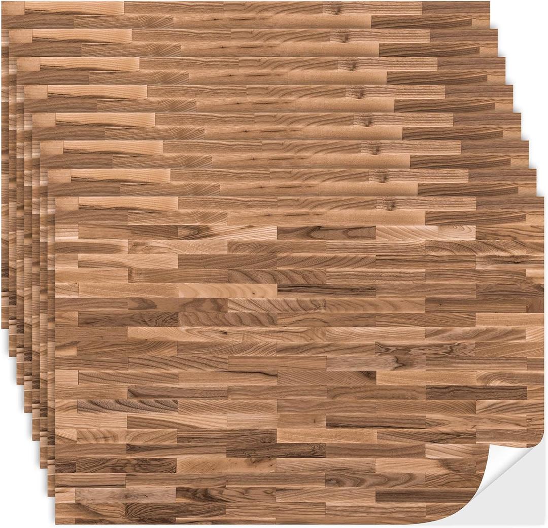 Flutesan 24 Pcs Miniature Dollhouse Wallpaper and Flooring Peel and Stick Mini DIY Self Adhesive Dollhouse Accessories 8.27 x 11.69 Inch (Classic Style)