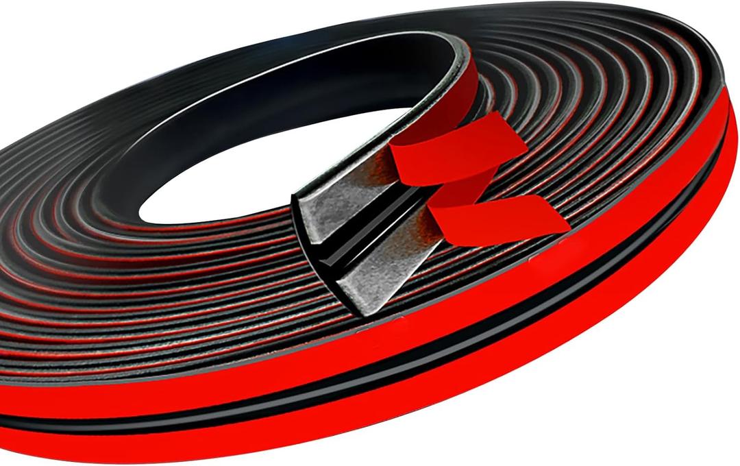 Car Weather Stripping 14mm Car Windshield Weather Seal Rubber Stripping Trim Weatherstrip Adhesive T Shape Sunroof Seal Cover Leak Sound Proofing (16 Feet)