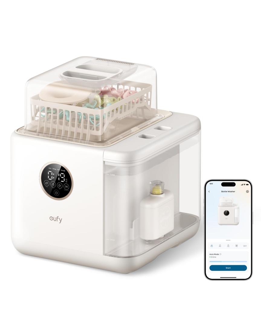eufy S1 Pro Baby Bottle Washer, Sterilizer & Dryer, Built-in Water Softener