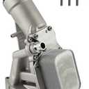 Tykick Aluminium Oil Filter Housing Assembly for BMW 230i xDrive 330e 330i xDrive 430i Gran Coupe 530e xDrive 530i xDrive 740e xDrive X3 X4 2.0L 3.0L L4 L6 Replaces 11428596283 11428593771 (All-aluminum)