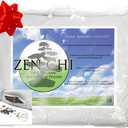 ZEN CHI Organic Queen Size Buckwheat Pillow for Sleeping (20X30)- Natural Cooling Technology, All Cotton Cover w Organic Buckwheat Hulls Comfortable Sleep, Naturally Adjusts to Head