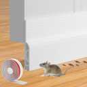 Door Draft Stopper for Bottom of Door, Adjustable Weather Stripping Door Seal for Cold Insulation, Under Door Sweep for Exterior & Interior Doors, Door Bottom Seal Blocker Noise (78inch,White)