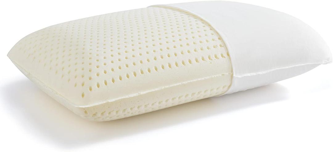 Kiss Dream 100% Talalay Latex Pillow, Natural Sleeping Bed Pillow - Luxury Soft Queen Size Pillow for Side, Back, and Stomach Sleepers - Removable Breathable Cotton Cover (Queen (Medium)) (Queen (Mid Loft))