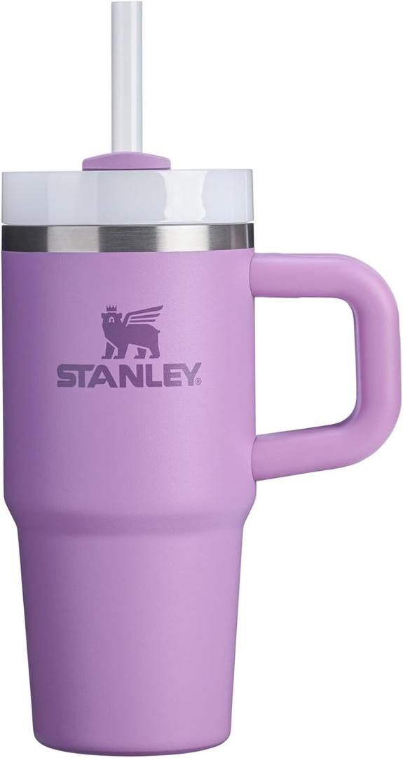Stanley Quencher H2.0 Tumbler with Handle and Straw 14 oz | Flowstate 3-Position Lid | Cup Holder Compatible for Travel | Insulated Stainless Steel Cup | BPA-Free | Lilac
