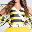 Bumble Bee Costume for Women Girl w Head Piece Funny Animal Fancy Dress Halloween Costumes Party Cosplay Dress (Bumble Bee Costume, XXL), XX-Large (Yellow, XXL)
