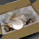 Sieral Candle Holders Bulk Taper Candlesticks Holders Set Modern Decorative Metal Candelabras for Wedding Anniversary Home Dinning Table Centerpiece Xmas Party Decor(Gold,48 Pcs)