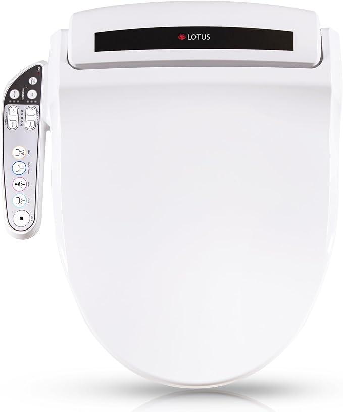 Lotus Bidet ATS-800 Round, Heated Seat, Temperature Controlled Wash, Warm Air Dryer, Easy DIY Installation, Made in Korea
