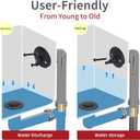 PRIMSOPH Trip Lever Overflow Faceplate Tub Drain Trim Kit with Linkage Conversion Kit Assembly Universal Fine Coarse Thread Replacement Matte Black