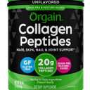 Orgain Hydrolyzed Collagen Peptides Powder For Women & Men, 20g Grass Fed Collagen, Unflavored - Hair, Skin, Nail, & Joint Support Supplement, Paleo & Keto, Non-GMO, Type I and III, 1lb (1 Pound (Pack of 1))