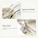 Astercook Silverware Set with Steak Knives 24-Piece Flatware Set for 4 Food-Grade Stainless Steel Cutlery Set Mirror Polished Utensils Set Include Spoons and Forks for Home Gifts for Women