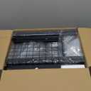 Over The Toilet Storage with X Shape Side Guardrail, 3-Tier Over Toilet Storage Rack with Drain Basket, Freestanding Bathroom Organizer for Balcony Laundry, Vintage Brown