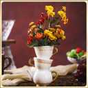Tioncy Mini Teacup Bud Vase 5" Wonderland Tea Party Decorations Antique Vintage Kitchen Decor Whimsy Ceramic Vase Tea Party Favor for Wedding Gift Birthday Bridal Showers Home(2 Pcs)