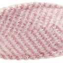 Soft Hemp Dog Collar and Leash Set Adjustable Woven Tweed Dog Collars with Metal Buckle and Lead for Small Medium Large Dogs,Pink