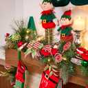 Valery Madelyn 9 Feet Pre-Lit Christmas Garland with Lights for Mantle, Lighted Outdoor Xmas Garland with Elf Red Green White Balls for Home Stairs Fireplace Table Centerpiece Indoor Holiday Decor