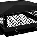 Chimney Rain Cap, Chimney Cover Fireplace Chimney Flue Caps, Adjustable Metal Strips with Bolts Screws Black (18" x 21")