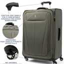 Travelpro Maxlite 5 Softside Expandable Luggage with 4 Spinner Wheels, Lightweight Suitcase, Men and Women, Slate Green, Checked-Large 29-Inch