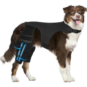 Dog Leg Braces for Back Leg, Adjustable Dog Knee Brace for Torn Acl Hind Leg with 4 Stabilizers, Hip Support to Reduces Pain, Ligament Injuries & Luxating Patella for Small Medium Large Dogs (XL)