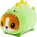 JOYIN Stuffed Animal, Kawaii Dinosaur Plush Toy, 11" Soft Plushie with Corgi Face, Cute Pillow for Kids and Adults, Birthday Surprise Gift for Boys and Girls, Gifts for Christmas