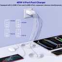10FT iPhone 17 16 15 Pro Charger,2Pack 10Foot USB C to C Woven Cable Cord 40W USB C Apple Charger 4 Port PD&AC Charge Block Fast Charging for iPhone 17 Air/17 16 15 Pro Max/16e/16 Plus/15/15 Pro/iPad