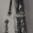 Toilet Brush and Holder 2 Pack, Toilet Bowl Brush with Extra Long Handle, Toilet Scrubber and Covered Holder, Toilet Brushes for Bathroom-Space Saving, Covered Brush, Durable, Deep Cleaning(Black)