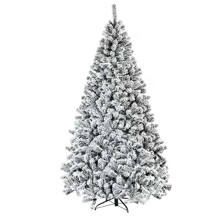 7.5-ft Flocked White Artificial Christmas Tree