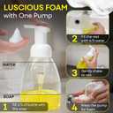 BRIGHTFROM Foaming Soap Dispenser Pump Bottles, BPA Free Empty Refillable Plastic Container for Liquid Soap - Kitchen, Bathroom, Commercial - 8oz (250ml) Pack of 2 Clear