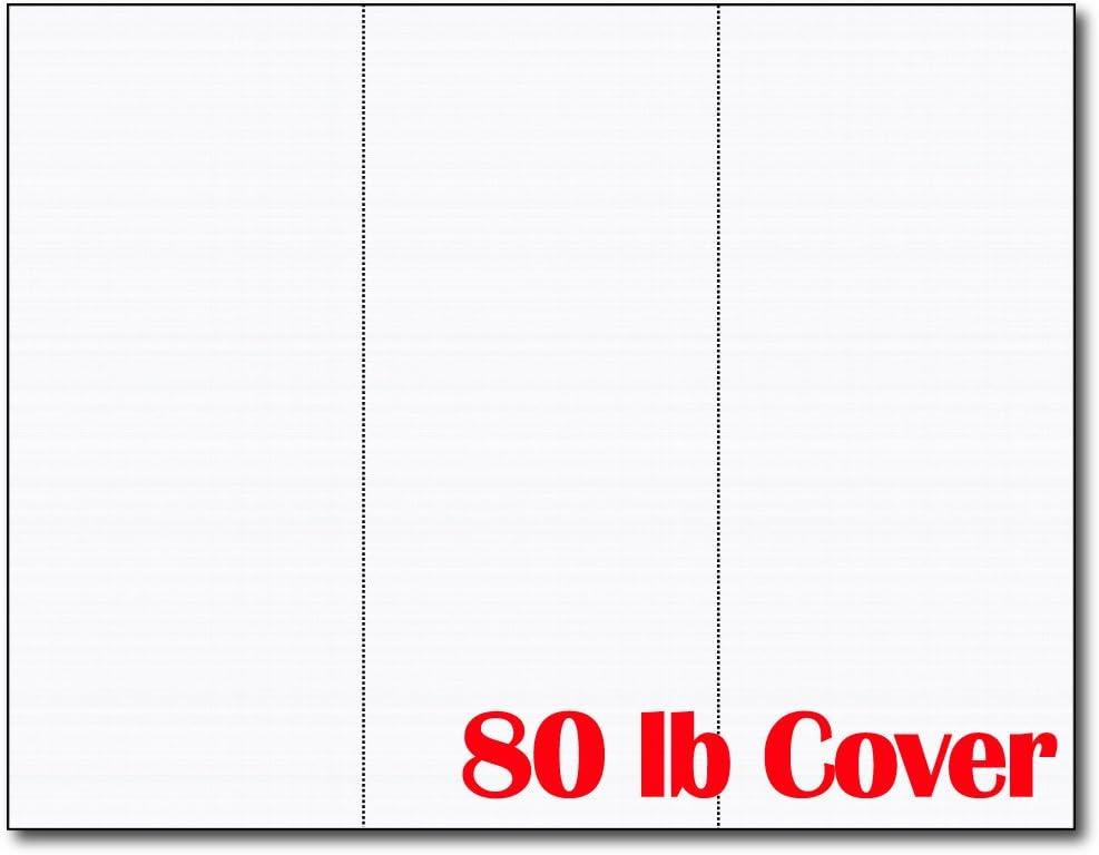 3up 80lb White Linen Textured Menu Cards/Rack Cards (25 Sheets / 75 Pieces)