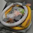 Shell Baby Play Mat, Play Mat for Babies 0-6 6-12 Months, Tummy Time Mat w 6 Detachable Toys, Enlarged Infant Activity Mat for Sensory & Motor Skill Development Boho Ocean Theme Baby Play Gym (White)