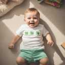 Toddler Baby Boy St Patrick's Day Outfit Clover Embroidery Short Sleeve T Shirt and Plaid Shorts 2 Piece Clothes Set