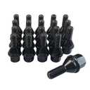 20pcs 611-005 6511051AA Wheel Lug Bolts M12x1.25 Upgrade 19mm Hex Length 28mm for 14-23 Jeep Cherokee (Black)
