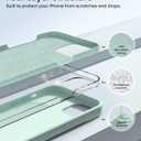 for iPhone 15 Pro Case Liquid Silicone Slim Shockproof Protective Cover 6.1 Inch Anti-Scratch Drop Protection,Light Mint