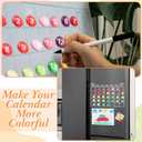 1-31 Magnetic Numbers Colored Glass Calendar Magnets for Whiteboard Dry Erase Board Fridge Schedule Refrigerator(Dark Color,0.98",Numbered)