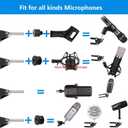 Upgrade Mic Wall Mount,Microphone Boom Arm Wall Stand Holder for Logitech Blue Yeti,Razer,HyperX,Shure,Rode Mic Broadcasting, Voice-Over Sound,Streaming and Recording-booth