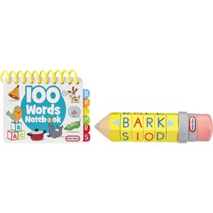 Little Tikes Old School 100 Words Spell & Spin Pencil, Letters, Spelling, Vocabulary, Phonetics, Alphabet, Sounds, Retro, Throwback, Preschool Educational, Learning, Gift and Toy