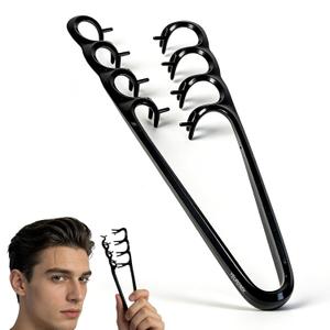 Wide Tooth Comb & Texture Comb for Voluminous Hair, Professional Hair Comb Styling Tool for Men and Women, Fluffy Texture Comb for Volume, Fringe Parting & Curly Hair, Black