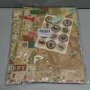 2 x Layninder Christmas Wrapping Paper, 8 Sheets Vintage Kraft Wrapping Paper w/Tags Stickers Rope, Xmas Paper w/Santa Reindeer Merry Christmas, Gift Paper for Holiday (27.6x19.7in, Folded)