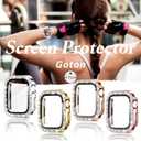 Goton 4-Pack Bling Case for Apple Watch Series 11/10 Screen Protector Case 42mm, Women Diamond Rhinestone Protector for iWatch Cover Accessories 42 mm