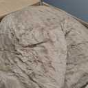 A Nice Night Faux Fur Soft Reading Pillow Bed Wedge Adult Backrest with Arms Back Support for Sitting Up in Bed/Couch for Bedrest,Khaki,Large