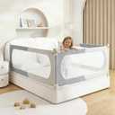 Bed Rail for Toddlers Queen Mattress Size Swing Down Side Rail Guard Rail for Kids