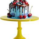 12 inch Yellow Cake Stand: Metal Cake Holder Stand - white cupcake stand For Wedding Reception Birthday (12inch Yellow)