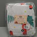 JSD Kids Christmas Quilt Set Twin Size, Red Cars Christmas Bedspreads Coverlet 2 Piece, Soft Microfiber Holiday Quilted Blanket Beddings