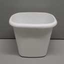 Rubbermaid Oval Vanity Wastebasket, Plastic, 6 Qt, 7 X 10 X 9, White, 6/Carton