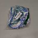 Herseas Women's Bikini Sets Floral Print Whip Stitch 2 Piece Swimsuits High Waisted Scoop Bathing Suits (Large, Blue)