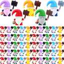 Jetec 50 Pcs Mini Christmas Figurines to Hide Miniature Gnomes Tiny Figurines Ornaments for Christmas Home Table Decorations