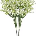 ABAJI Artificial Flower 12PCS Plastic Babys Breath Table Decoration Wedding Deco Indoor Outdoor (White)