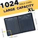 1000+ Pockets Trading Card Binder, 16-Pocket Card Ablum Compatible with MTG,Sports Cards & Other Standard Size Trading Cards (Black)