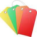 Uniclife 120 Pcs Plastic Tags for Labeling 4 Colors, 4.7"x 2.36" Plastic Shipping Tag with Wire Writable Waterproof Tag Price Tags with Reinforced Eyelet Blank Hang Label for Luggage