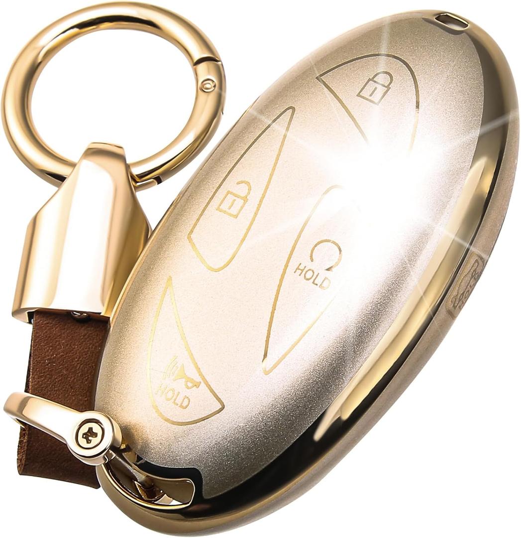 2 x for Hyundai Key Fob Cover, 5-Button, with Keychain Compatible with Elantra(2023-2025), Sonata(2024-2025), Ioniq 6(2022-2025), Santa Fe(2024-2025), Tucson(2024-2025), Kona(2023-2024)