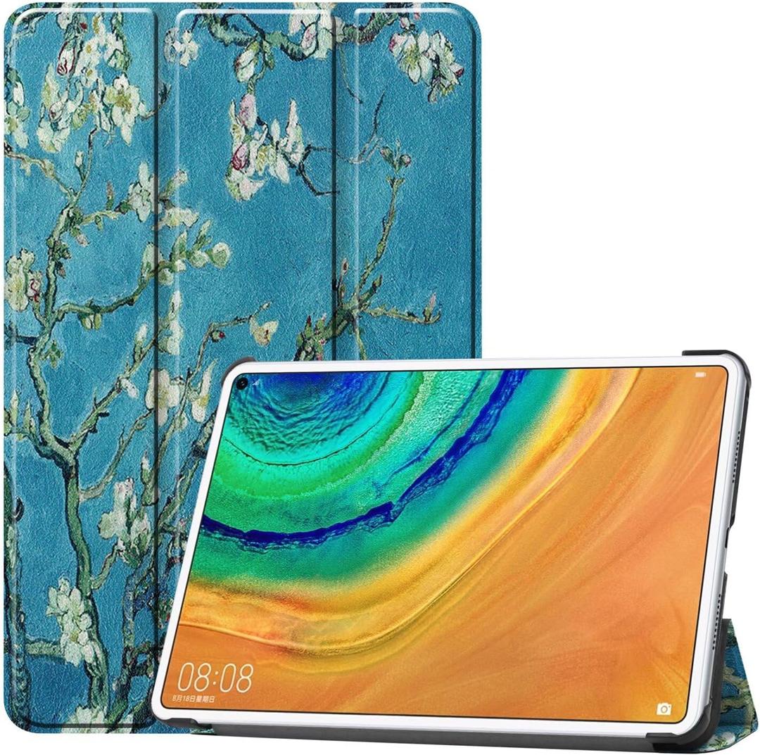 Tablet Cover for Huawei Matepad Pro 10.8 MRX-W09/W19(2019 Release), Ultra Slim Folio Stand Lightweight Leather Case for Huawei Matepad Pro 10.8 2021 MRR-W29/W39 (KST-Apricot)