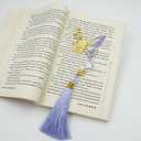 Butterfly Bookmark Gifts for Women-Carnation Flower Design with Purple Tassel-Teacher Gifts Metal Bookmarks for Women Readers Book Lovers-Christmas Birthday Gift for Mom/Her/Girls